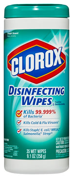 CLOROX Clorox 01593 Disinfecting Wipes, Liquid, Fresh, White CLEANING & JANITORIAL SUPPLIES CLOROX