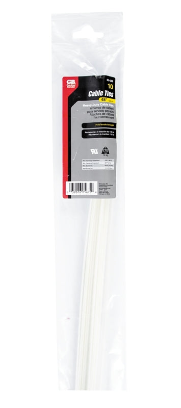 GB Gardner Bender 45-548 Cable Tie, 6/6 Nylon, Natural ELECTRICAL GB