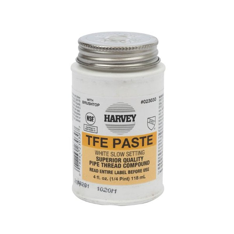 HARVEY Harvey 23030 Pipe Thread Compound, 4 fl-oz Jar, Liquid, Paste, White PLUMBING, HEATING & VENTILATION HARVEY