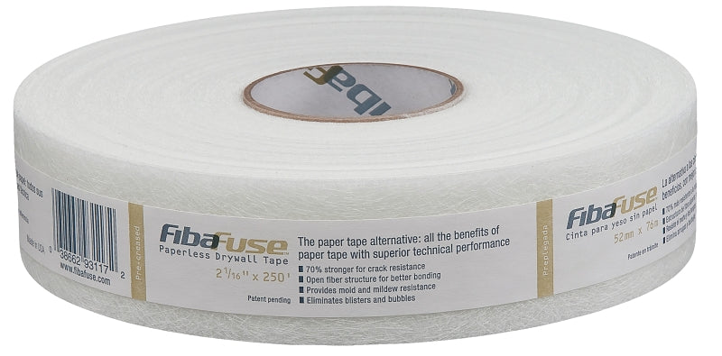 ADFORS Adfors FibaFuse FDW8652-U Paperless Drywall Tape, 250 ft L, 2-1/16 in W, White BUILDING MATERIALS ADFORS