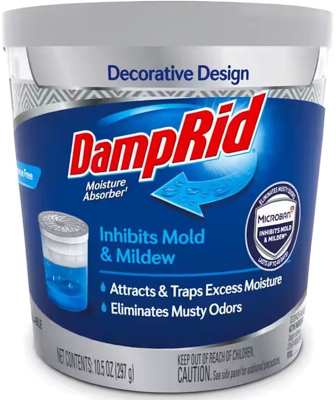 DAMPRID DampRid FG01K Moisture Absorbing System, 10.5 oz Pail, Solid, Odorless