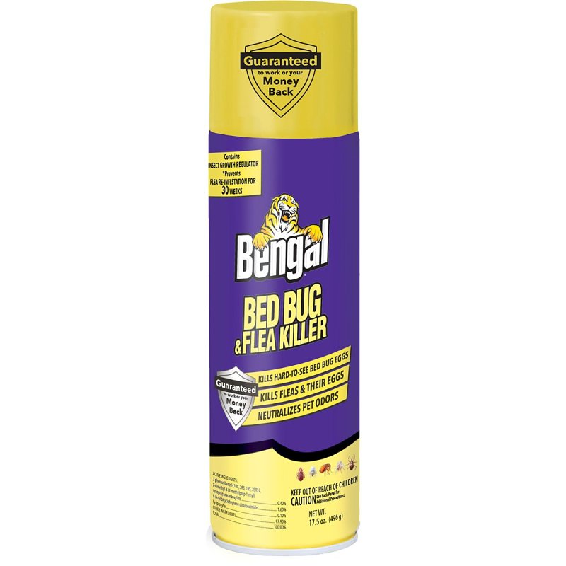 BENGAL Bengal 87560 Bed Bug and Flea Killer, Liquid, Spray Application, Indoor, 17.5 oz Bottle
