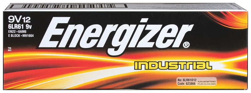 ENERGIZER BATTERY Energizer EN22 Battery, 9 V Battery, 600 mAh, Alkaline, Zinc, Manganese Dioxide ELECTRICAL ENERGIZER BATTERY