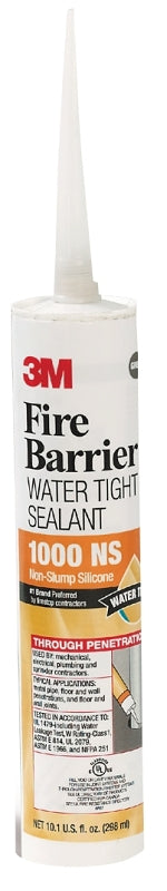 3M 3M 1000 NS Fire Barrier Sealant, 10.1 oz, Cartridge, Light Gray