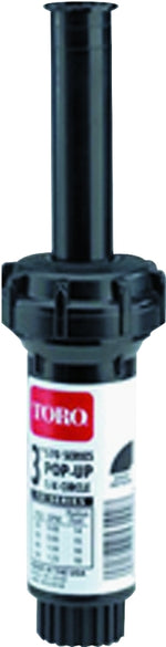TORO Toro 53816 Pop-Up Spray Sprinkler, Half-Circle, 1.65 gpm, 1/2 in Connection, FNPT, 3 in H Pop-Up, 15 ft, ABS