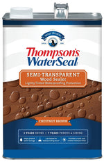 THOMPSON'S WATERSEAL Thompson's WaterSeal TH.092301-16 Waterproofing Stain, Semi-Transparent, Liquid, Chestnut Brown, 1 gal PAINT THOMPSON'S WATERSEAL