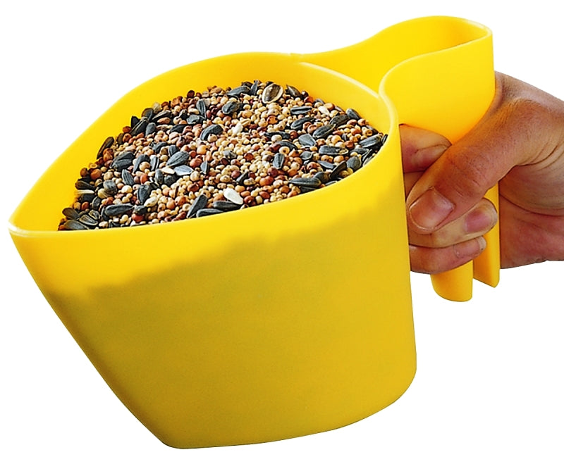 PERKY-PET Perky-Pet Scoop N' Fill 300-12 Bird Seed Scoop, Plastic, Bright Yellow, For: Bird Feeder HARDWARE & FARM SUPPLIES PERKY-PET