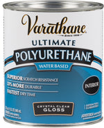 VARATHANE Rust-Oleum 200041H Polyurethane, Gloss, Liquid, Crystal Clear, 1 qt, Can PAINT VARATHANE