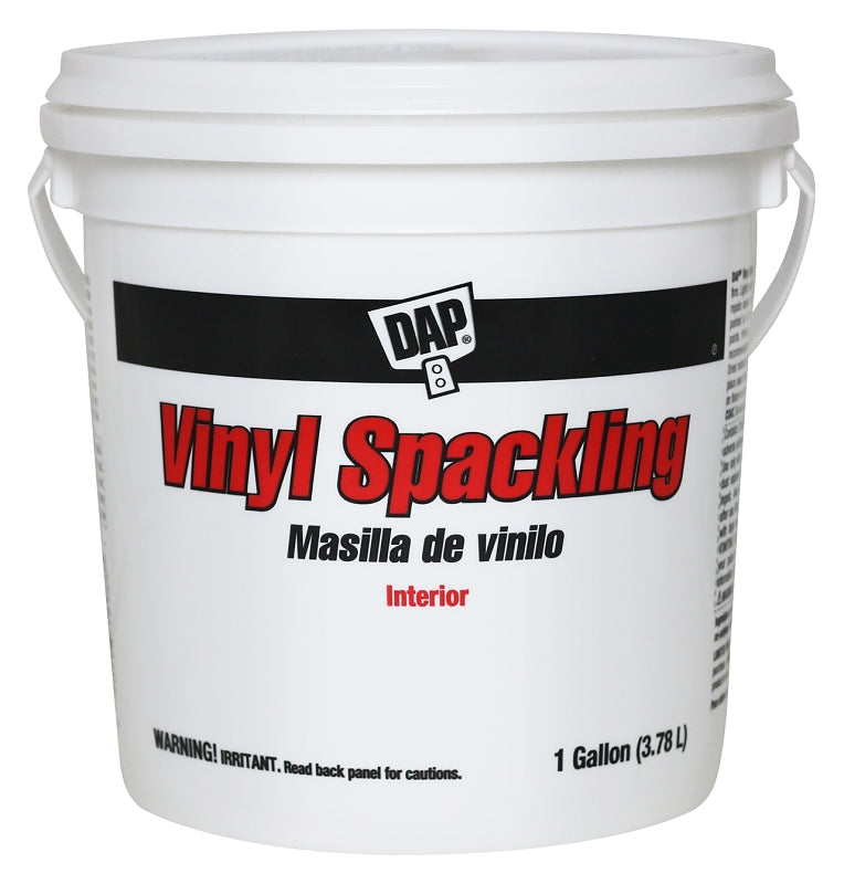 DAP DAP 12133 Vinyl Spackling, Latex, Oil Base, White, 1 gal Tub PAINT DAP