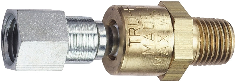 TRU-FLATE Tru-Flate 21-605 Air Line Swivel Fitting, 1/4 in, MNPT x FNPT