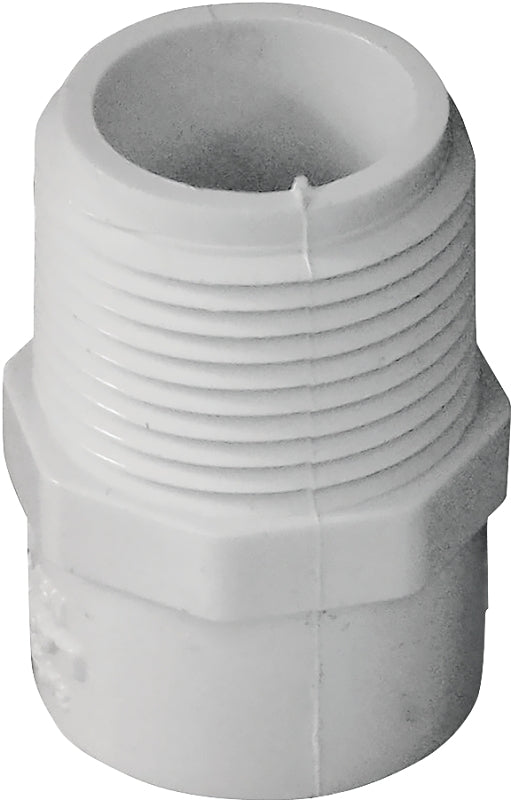 IPEX USA LLC-CANPLAS IPEX 435615 Reducing Pipe Adapter, 1/2 x 3/4 in, Slip x MPT, PVC, White, SCH 40 Schedule, 480 psi Pressure LAWN & GARDEN IPEX USA LLC-CANPLAS