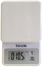 TAYLOR Taylor 3817 Kitchen Scale, 11 lb Capacity, LCD Display, White, g, lb, oz HOUSEWARES TAYLOR