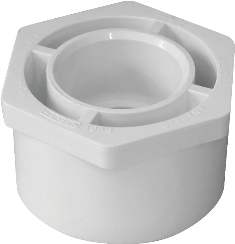 GENOVA USA IPEX 435659 Reducing Bushing, 2 x 1 in, Spigot x Socket, White, SCH 40 Schedule, 150 psi Pressure LAWN & GARDEN GENOVA USA