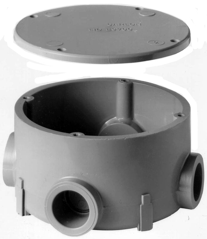 CARLON Carlon E970CE-CTN Conduit Body, 3/4 in Hub, 4-5/8 in OAL, PVC, Gray ELECTRICAL CARLON