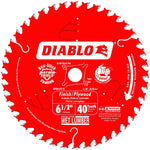 DIABLO Diablo D0641X Circular Saw Blade, 6-1/2 in Dia, 5/8 in Arbor, 40-Teeth, Carbide Cutting Edge TOOLS DIABLO
