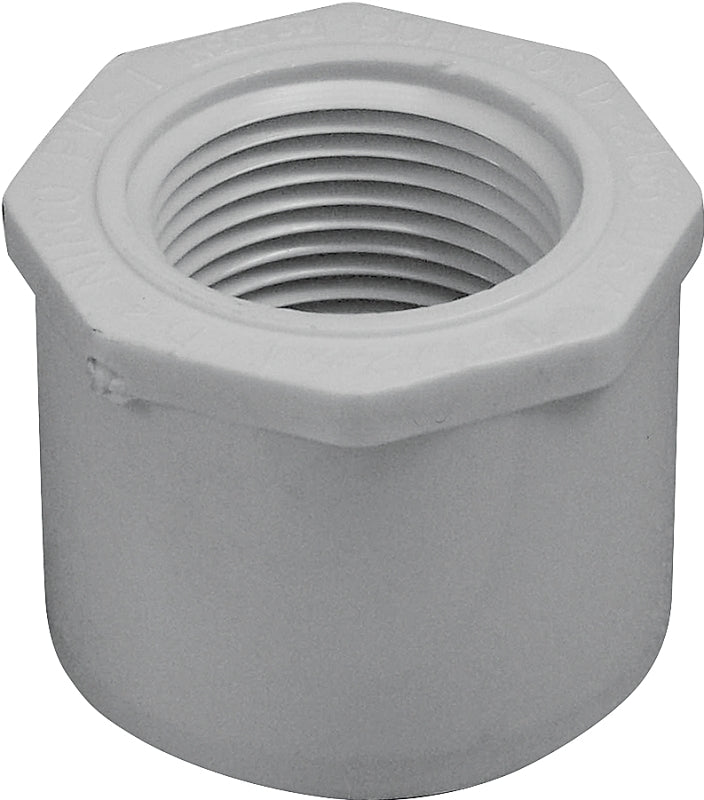 IPEX IPEX 435731 Reducing Bushing, 1-1/2 x 1 in, Spigot x FPT, White, SCH 40 Schedule, 150 psi Pressure LAWN & GARDEN IPEX