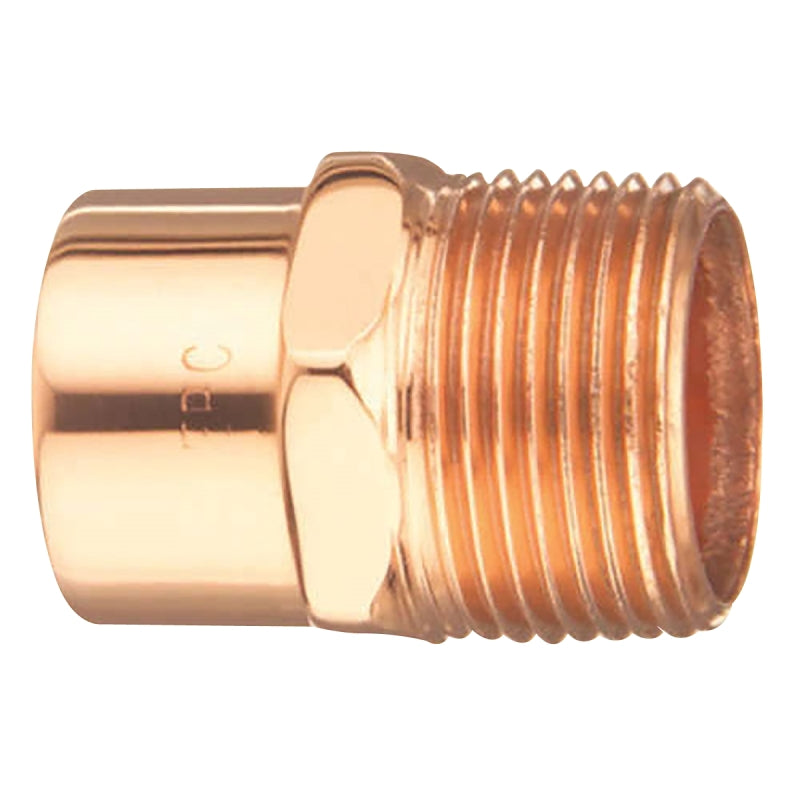 NIBCO INC. Nibco 604 Series W01260T Pipe Adapter, 3/4 in, Sweat x MPT, Copper, 700 psi Pressure PLUMBING, HEATING & VENTILATION NIBCO INC.