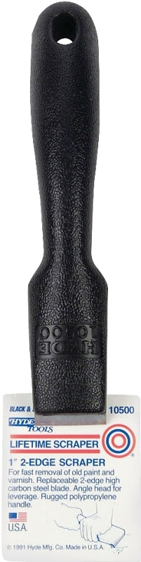 HYDE Hyde 10500 Pull Scraper, 1 in W Blade, 2-Edge Blade, HCS Blade, Polypropylene Handle, Comfort Grip Handle