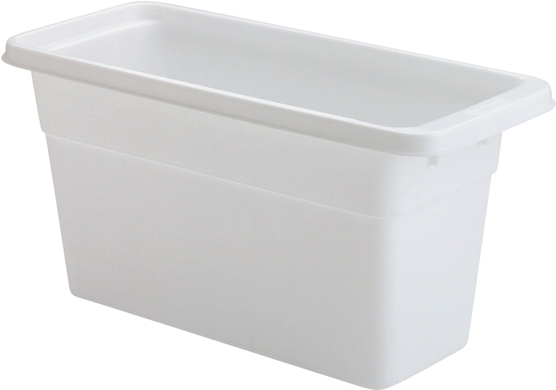 NEWELL RUBBERMAID HOME Rubbermaid 2862RDWHT Ice Cube Bin, 6-1/8 in L, 5-1/4 in W, 12-3/4 in H, Plastic, White, Dishwasher Safe: Yes
