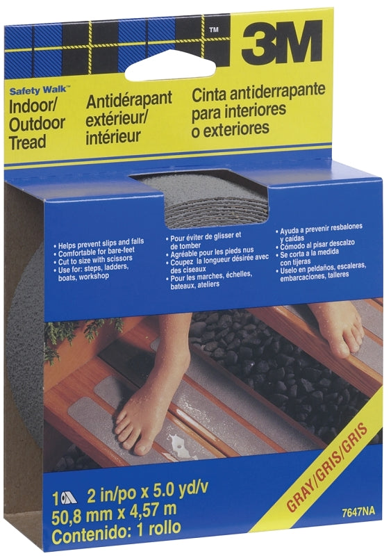 3M 3M Safety-Walk 7647NA Tread, 180 in L, 2 in W, Gray PAINT 3M