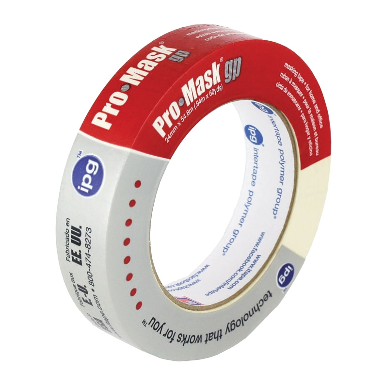 INTERTAPE POLYMER IPG 5101-1 Masking Tape, 60 yd L, 0.94 in W, Crepe Paper Backing, Beige PAINT INTERTAPE POLYMER