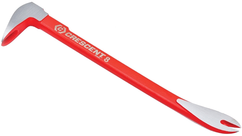 CRESCENT Crescent CODE RED Series MB8 Pry Bar, 8 in L, Ground Tip, Steel, Red, 3-1/4 in W TOOLS CRESCENT