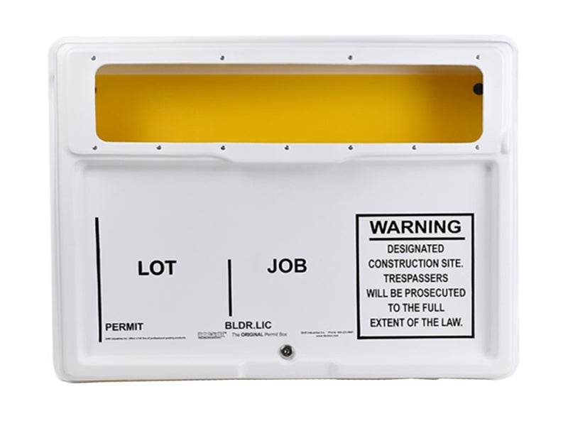 DHR INDUSTRIES The DOC-BOX 10101 Permit Posting Box, 21 in W, 4 in H, HDPE LAWN & GARDEN DHR INDUSTRIES   
