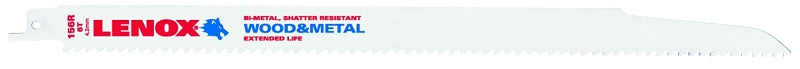 LENOX Lenox 20585156R Reciprocating Saw Blade, Bi-Metal, Applicable Materials: Ferrous, Metal, Nail-Embedded Wood TOOLS LENOX