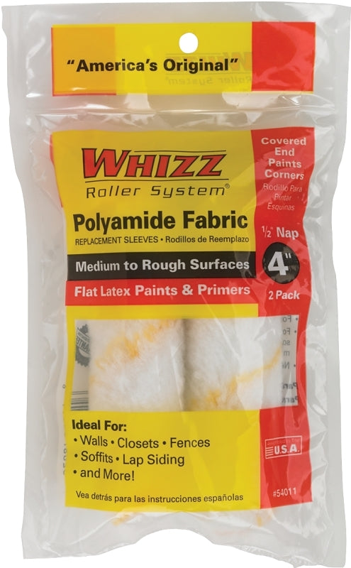 WHIZZ Whizz Maximus 54011 Mini Roller Cover, 1/2 in Thick Nap, 4 in L, Polyamide Cover