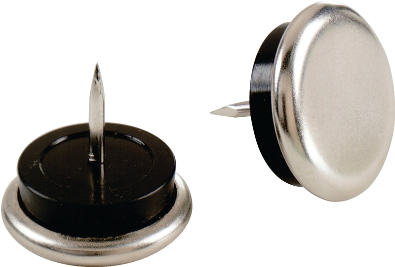 SHEPHERD Shepherd Hardware 9101 Furniture Glide, Round, 1-1/4 in Dia Dimensions, Nickel, Silver, 4/PK HARDWARE & FARM SUPPLIES SHEPHERD