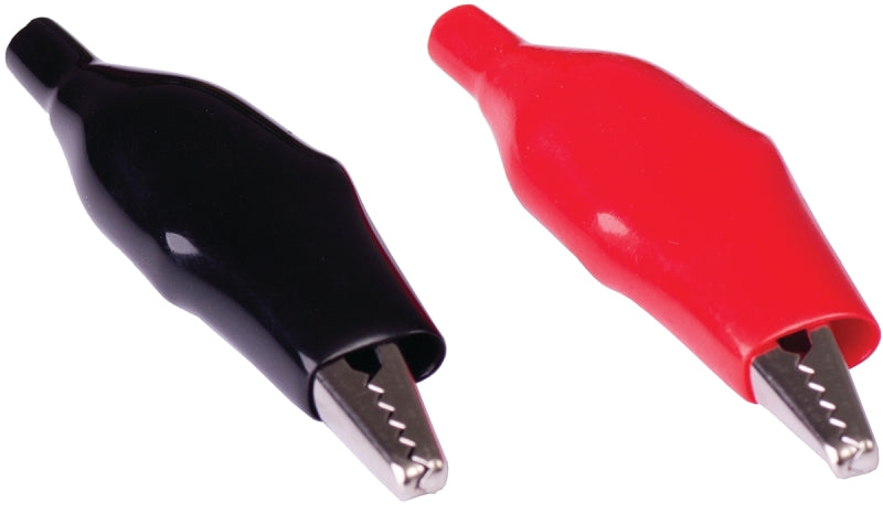 GB Gardner Bender 14-078 Alligator Clip, 7/16 in Jaw Opening, 22 to 14 AWG Wire, Vinyl Insulation, Black/Red ELECTRICAL GB