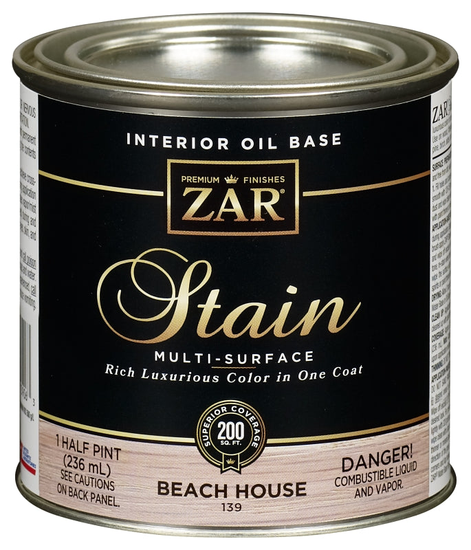 ZAR ZAR 13906 Wood Stain, Beach House, Liquid, 0.5 pt, Can