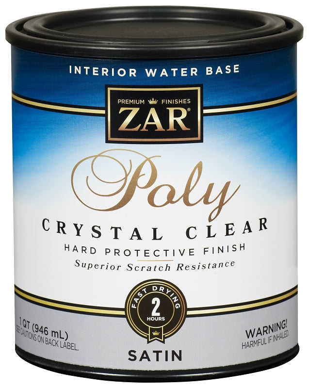 ZAR Aqua ZAR 32512 Polyurethane, Liquid, Crystal Clear, 1 qt, Can PAINT ZAR   