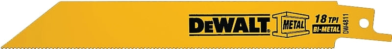 DEWALT DEWALT DW4811 Reciprocating Saw Blade, Applicable Materials: Angle Iron, Fiberglass, Rubber, 3/4 in W, 6 in L TOOLS DEWALT