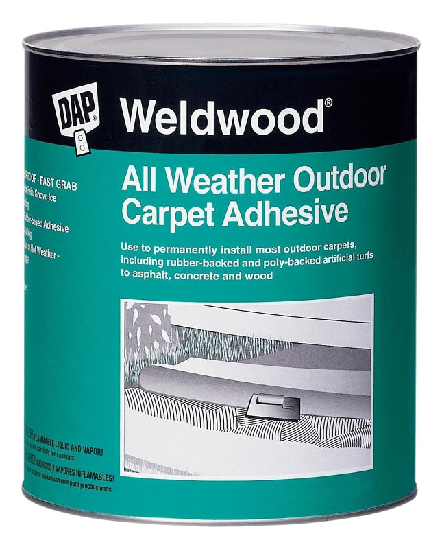 DAP DAP 00442 All-Weather Carpet Adhesive, Tan, 1 qt Pail