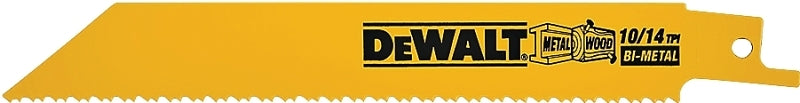 DEWALT DEWALT DW4845 Reciprocating Saw Blade, 3/4 in W, 6 in L, 10/14 TPI TOOLS DEWALT