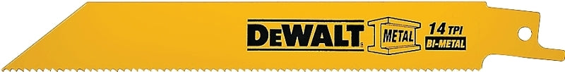 DEWALT DEWALT DW4808-2 Reciprocating Saw Blade, 2-7/8 in W, 6 in L, 14 TPI, Cobalt Cutting Edge TOOLS DEWALT