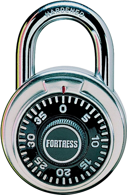 MASTER LOCK Master Lock 1850D Padlock, 1-7/8 in W Body, 5/16 in Dia Shackle, 3/4 in H Shackle, Steel Shackle, Stainless Steel Body