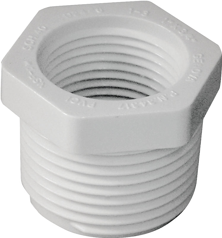 IPEX IPEX 435702 Bushing, 1 x 3/4 in, MPT x FPT, PVC, SCH 40 Schedule LAWN & GARDEN IPEX