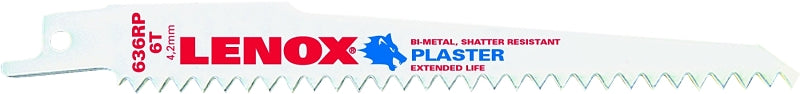 LENOX Lenox 20570636RP Series Reciprocating Saw Blade, Applicable Materials: Nail-Embedded Wood, Plasterboard, 3/4 in W TOOLS LENOX