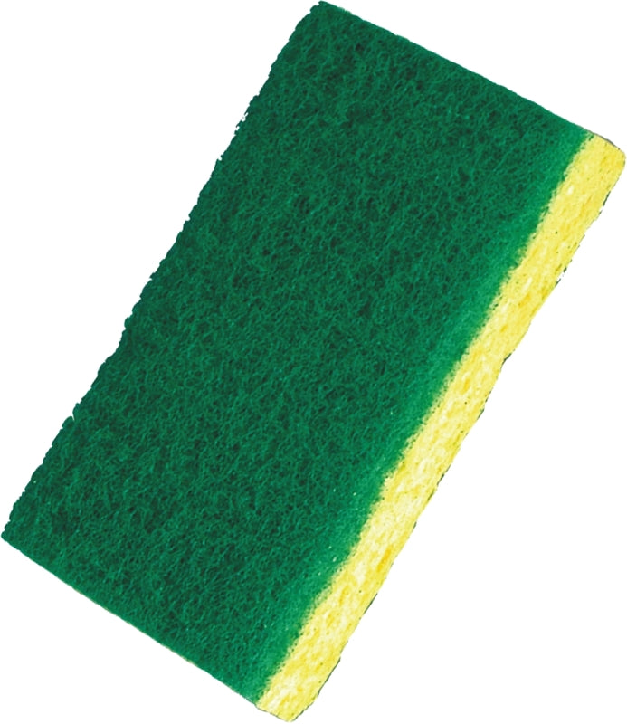 BIRDWELL CLEANING Birdwell 369-48 Scouring Pad, 4-1/2 in L, 2-7/8 in W, Green/Yellow CLEANING & JANITORIAL SUPPLIES BIRDWELL CLEANING