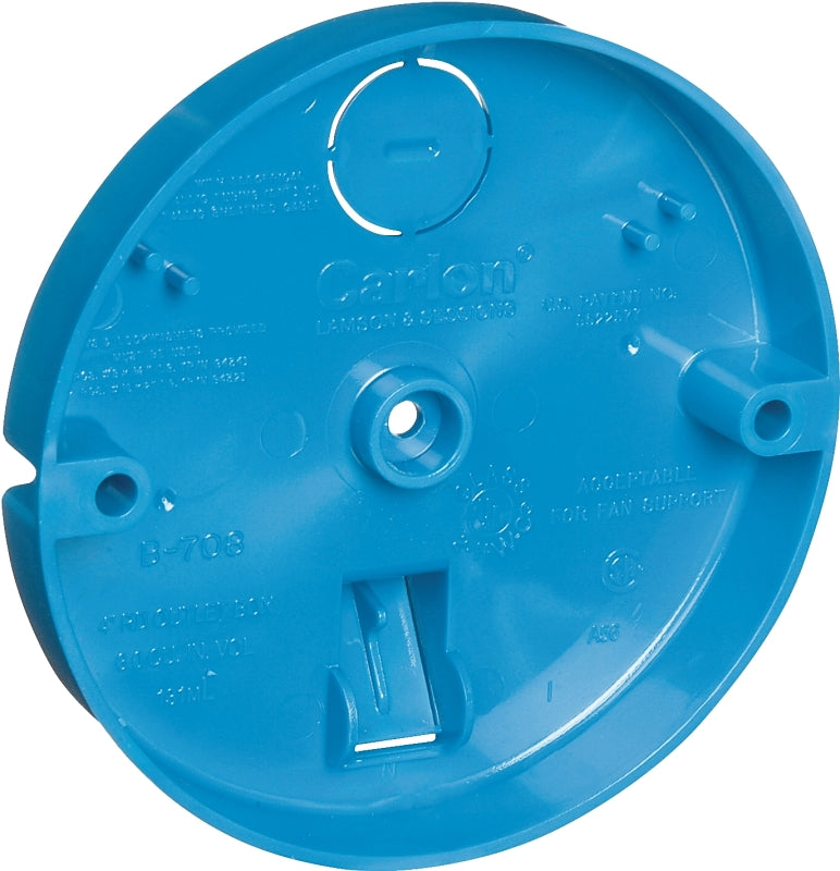 CARLON Carlon B708-SHK Pan Box, 1/2 in L, PVC, Blue ELECTRICAL CARLON
