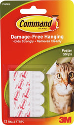 COMMAND Command 17024 Poster Strip, 5/8 in W, 13/16 in L, Clear HARDWARE & FARM SUPPLIES COMMAND