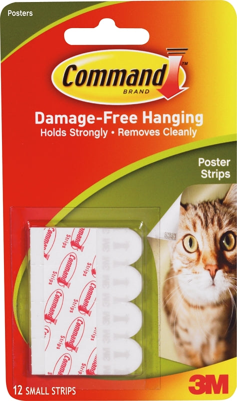 COMMAND Command 17024 Poster Strip, 5/8 in W, 13/16 in L, Clear HARDWARE & FARM SUPPLIES COMMAND