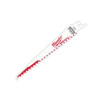 MILWAUKEE Milwaukee 48-00-5035 Reciprocating Saw Blade, Applicable Materials: Nail-Embedded Wood, 3/4 in W, 6 in L, 5 TPI TOOLS MILWAUKEE