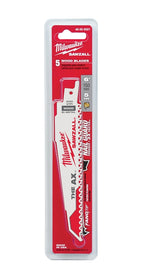 MILWAUKEE Milwaukee THE AX SAWZALL 48-00-5021 Reciprocating Saw Blade, 1 in W, 6 in L, 5 TPI, Bi-Metal Cutting Edge TOOLS MILWAUKEE