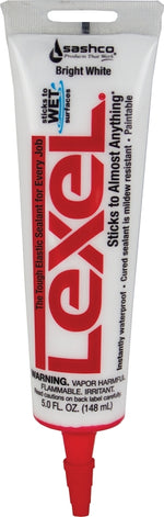 SASHCO Sashco 13033 Elastic Sealant, White, 7 days Curing, 0 to 120 deg F, 5 oz Tube PAINT SASHCO