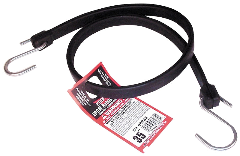 KEEPER Keeper 06235 Strap, 3/4 in W, 35 in L, EPDM Rubber, Black, S-Hook End AUTOMOTIVE KEEPER