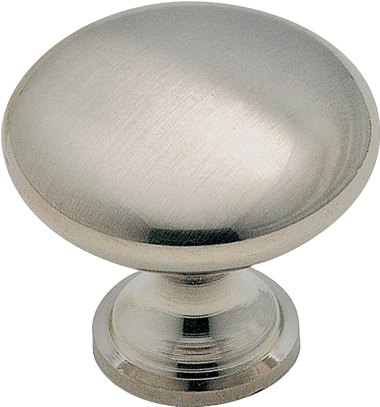AMEROCK Amerock 14404SCH Cabinet Knob, 1-1/8 in Projection, Traditional, 1-3/16 in, Zinc, Brushed Chrome
