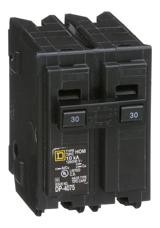 SQUARE D CIRCUIT BREAKER HOM 2P 1IN 30A